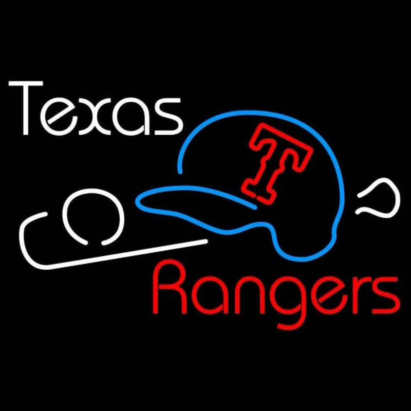 Custom Texas Rangers Baseball Hat Neon Sign USA