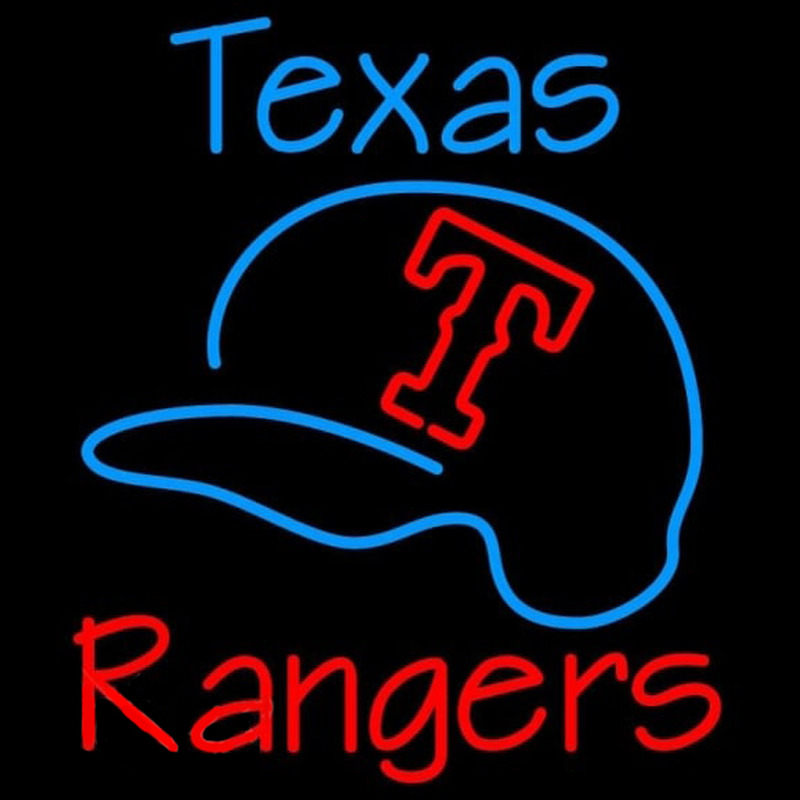 Custom Texas Rangers with Baseball Hat MLB Neon Sign USA