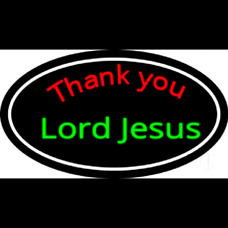 Custom Thank You Lord Jesus With Border Neon Sign USA