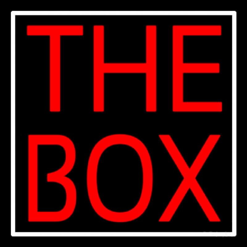 Custom The Box Block With Border Neon Sign USA