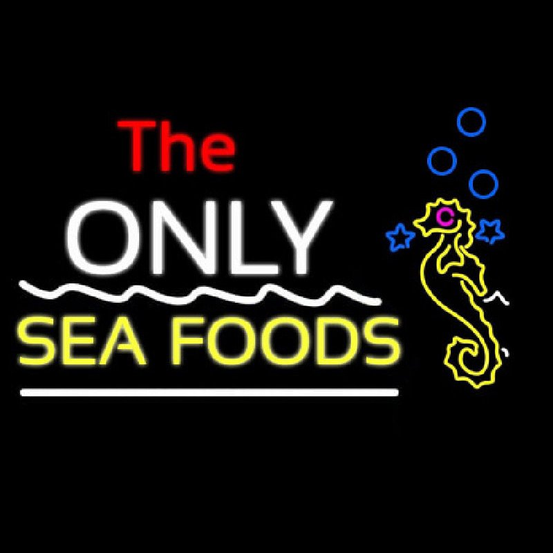 Custom The Only Seafood  Neon Sign USA