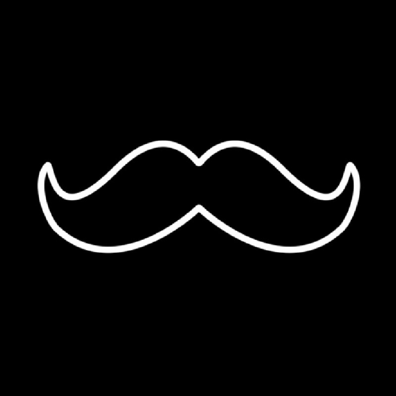 Custom The Shave Mustache Neon Sign USA