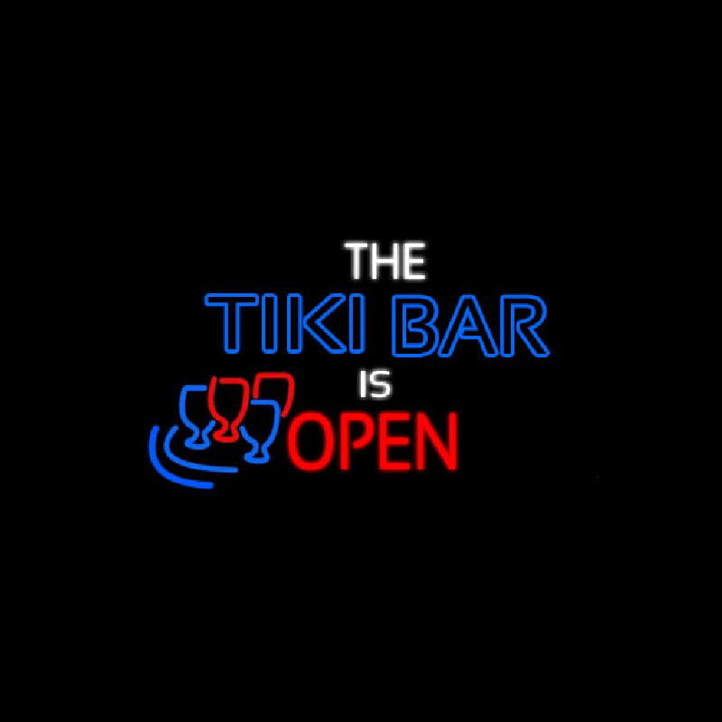 Custom The Tiki Bar Is Open Neon Sign USA