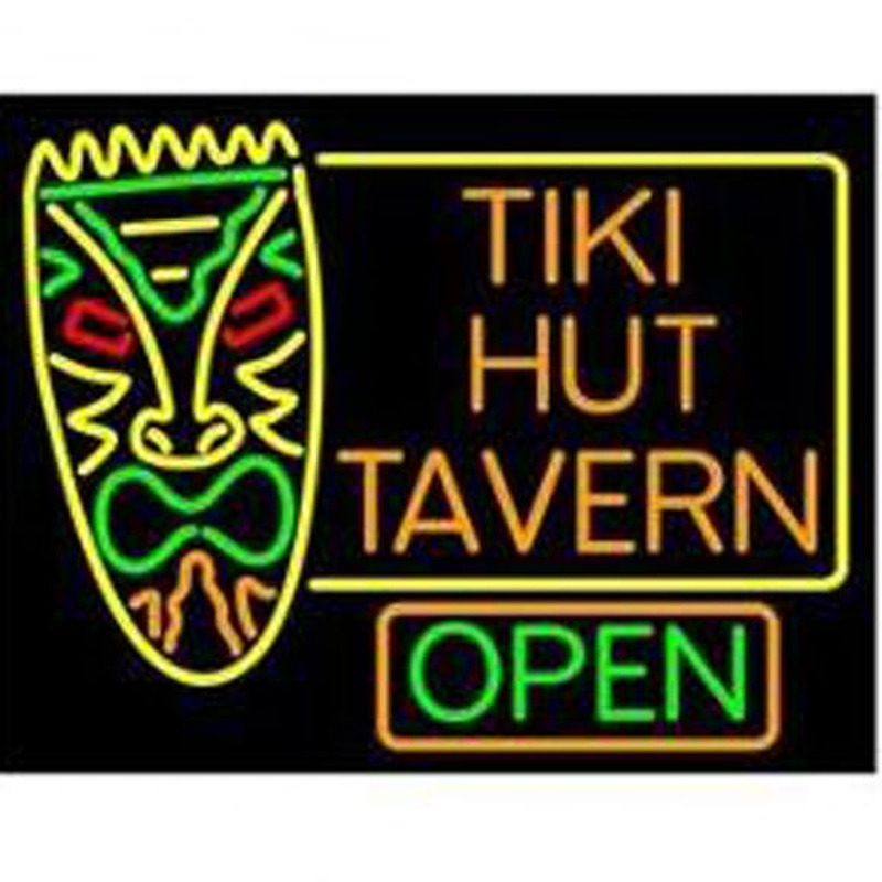 Custom Tiki Hut Tavern Bar Neon Sign USA