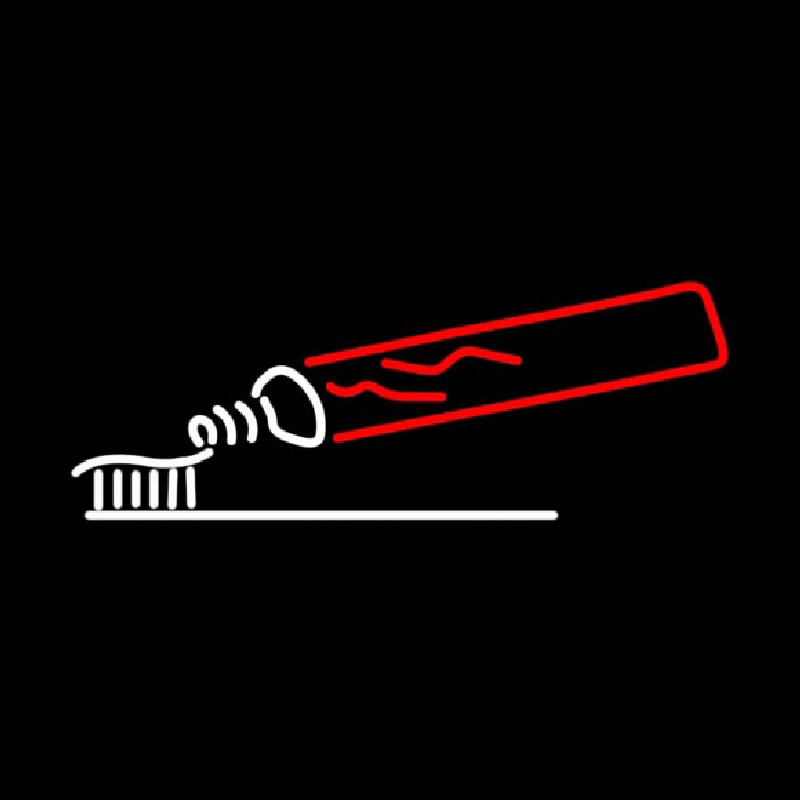 Custom Toothpaste And Toothbrush Logo 1 Neon Sign USA