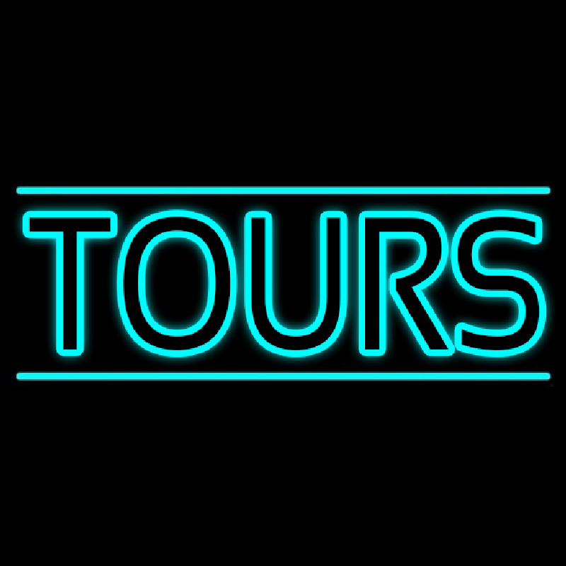 Custom Tours With Lines Neon Sign USA