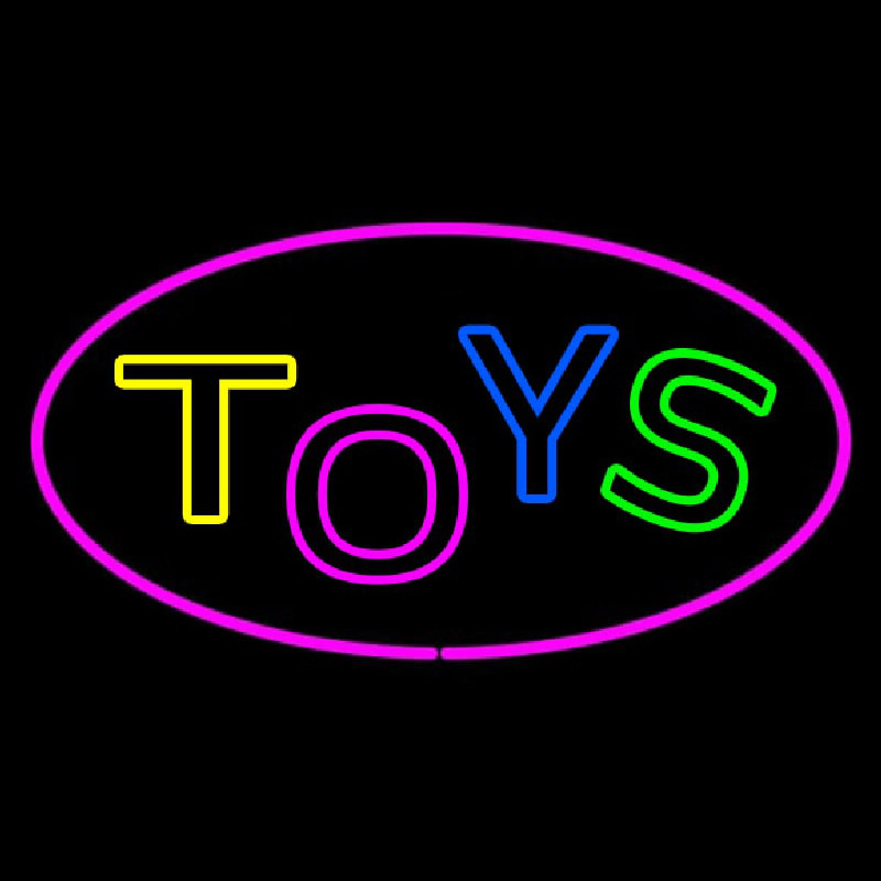 Custom Toys Oval Purple Neon Sign USA