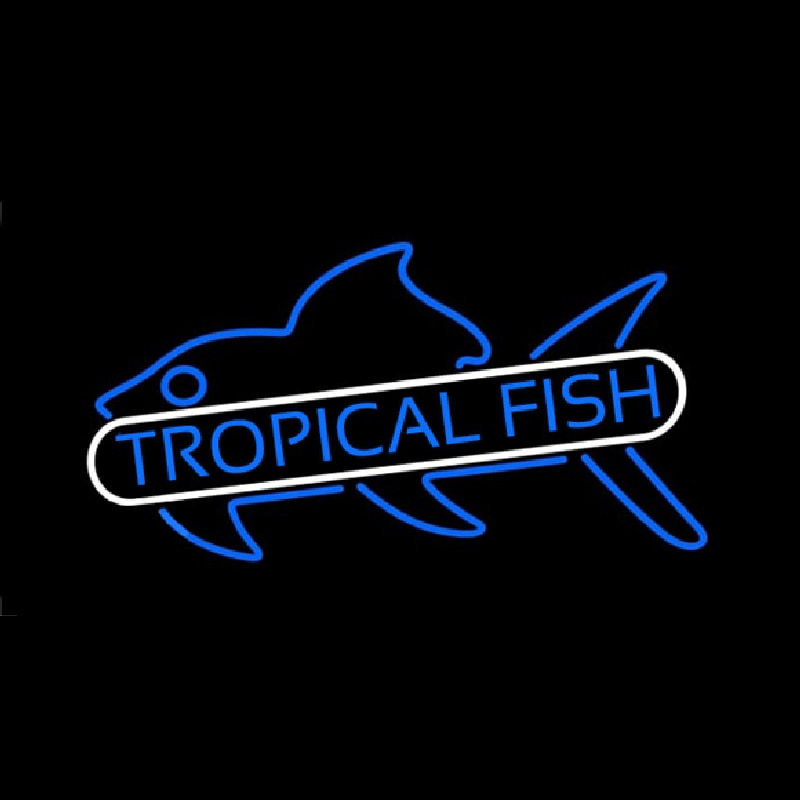 Custom Tropical Fish Blue 1 Neon Sign USA