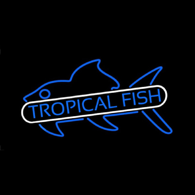 Custom Tropical Fish Blue Neon Sign USA