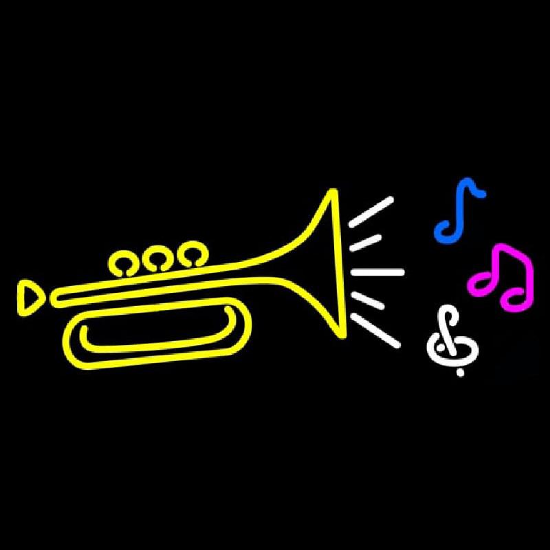 Custom Trumpet Logo Neon Sign USA