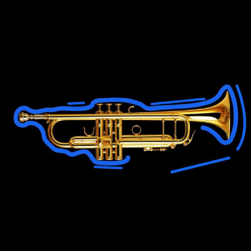 Custom Trumpet Shaped Neon Sign USA