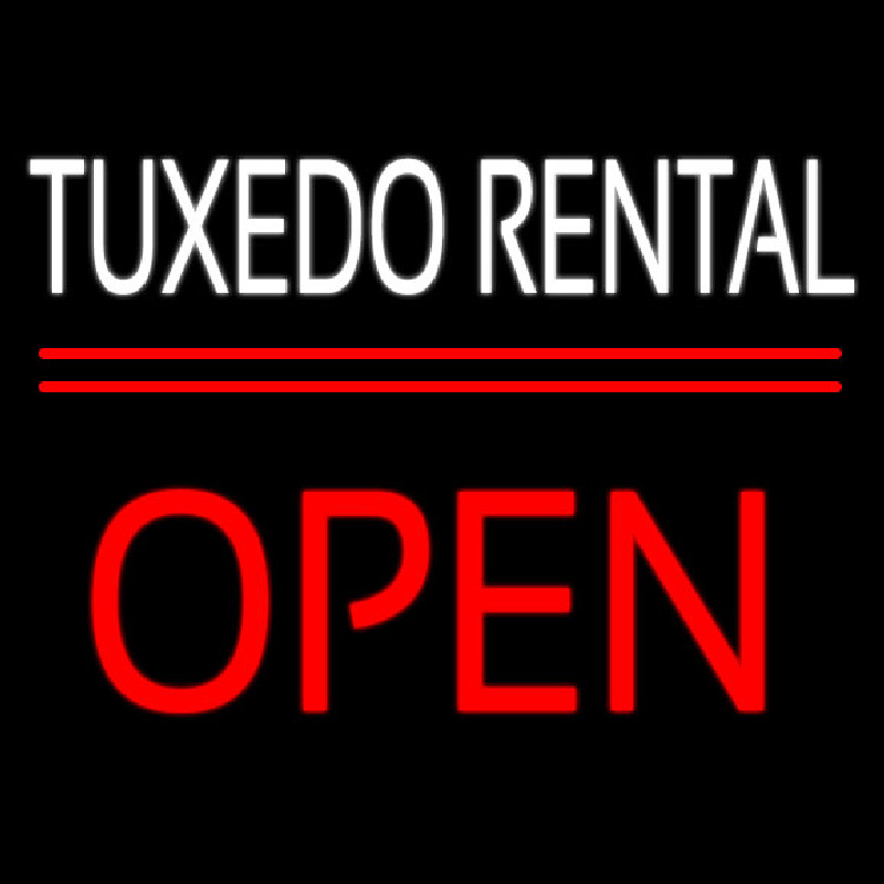 Custom Tuxedo Rental Open Neon Sign USA