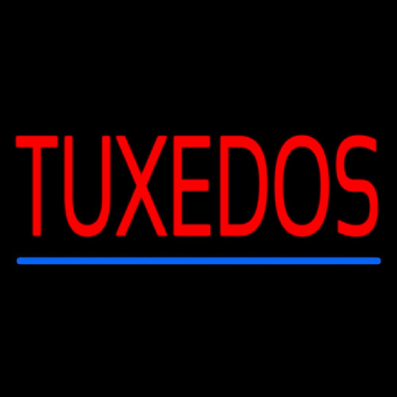 Custom Tuxedos Blue Line Neon Sign USA