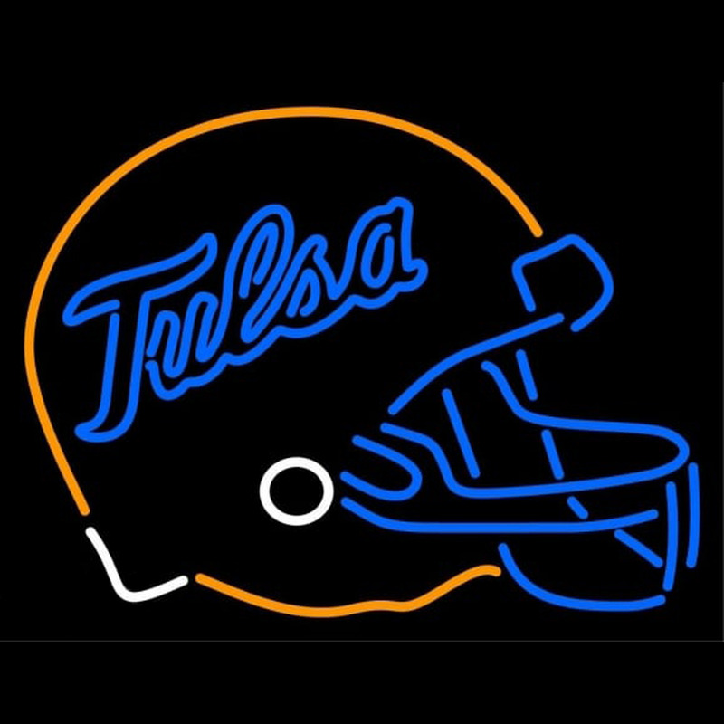Custom Tulsa Golden Hurricane Helmet 1991 Pres Logo NCAA Neon Sign Neon Sign USA