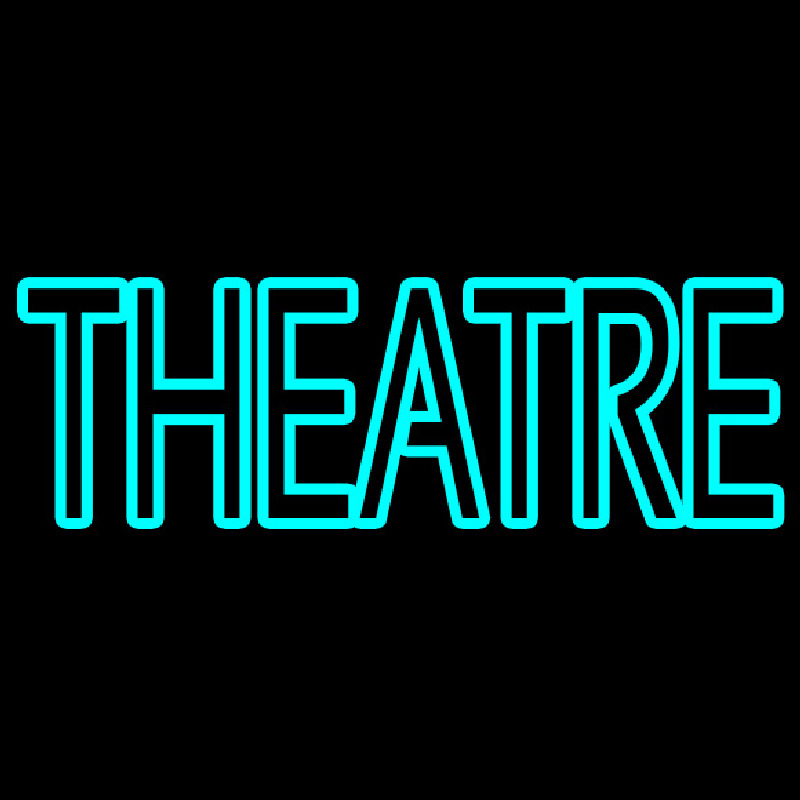 Custom Turqoise Theatre Neon Sign USA