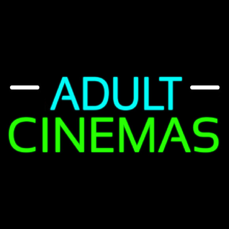 Custom Turquoise Adult Green Cinemas Neon Sign USA