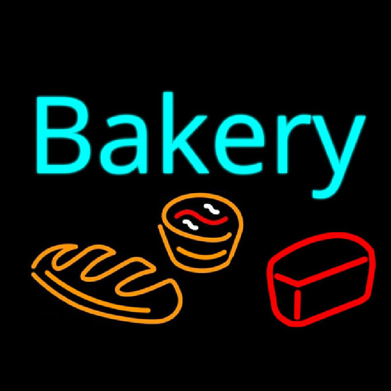 Custom Turquoise Bakery Neon Sign USA