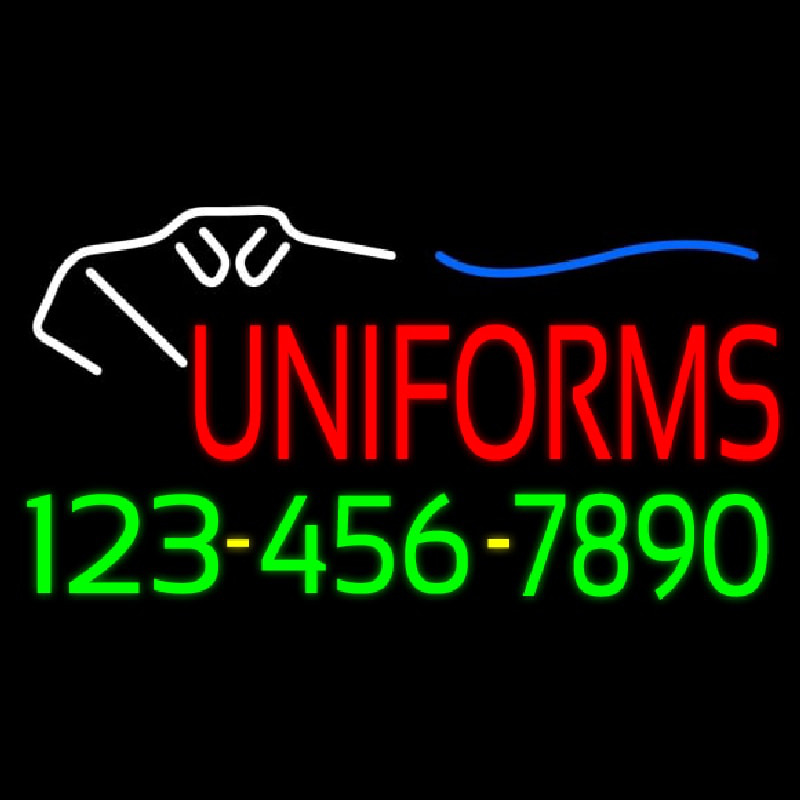Custom Uniforms With Shirt Logo And Number Neon Sign USA