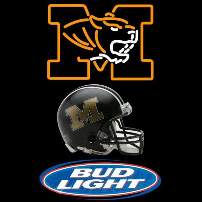 Custom University of Missouri Tigers Football Helmet Beer Sign Neon Sign USA