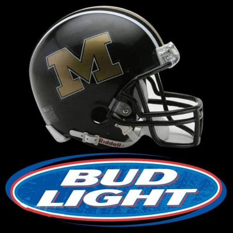 Custom University of Missouri Tigers Football Helmet Bud Light Beer Sign Neon Sign USA