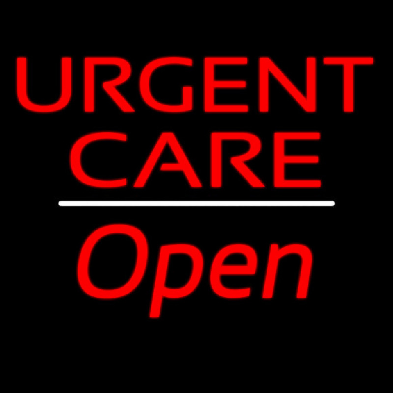 Custom Urgent Care Open White Line Neon Sign USA Custom Neon Signs