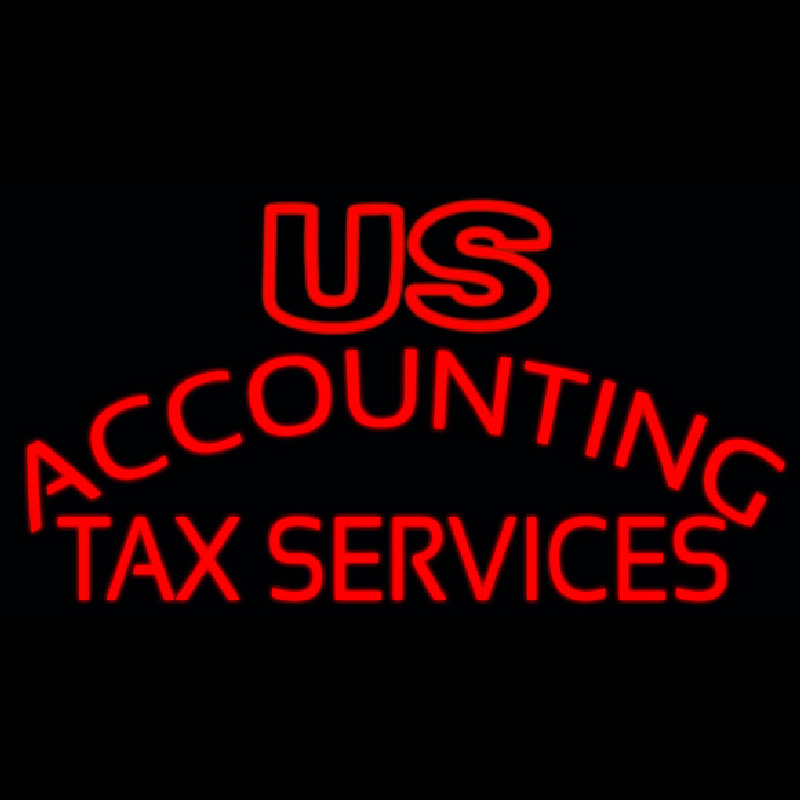 Custom Us Accounting Tax Service Neon Sign USA