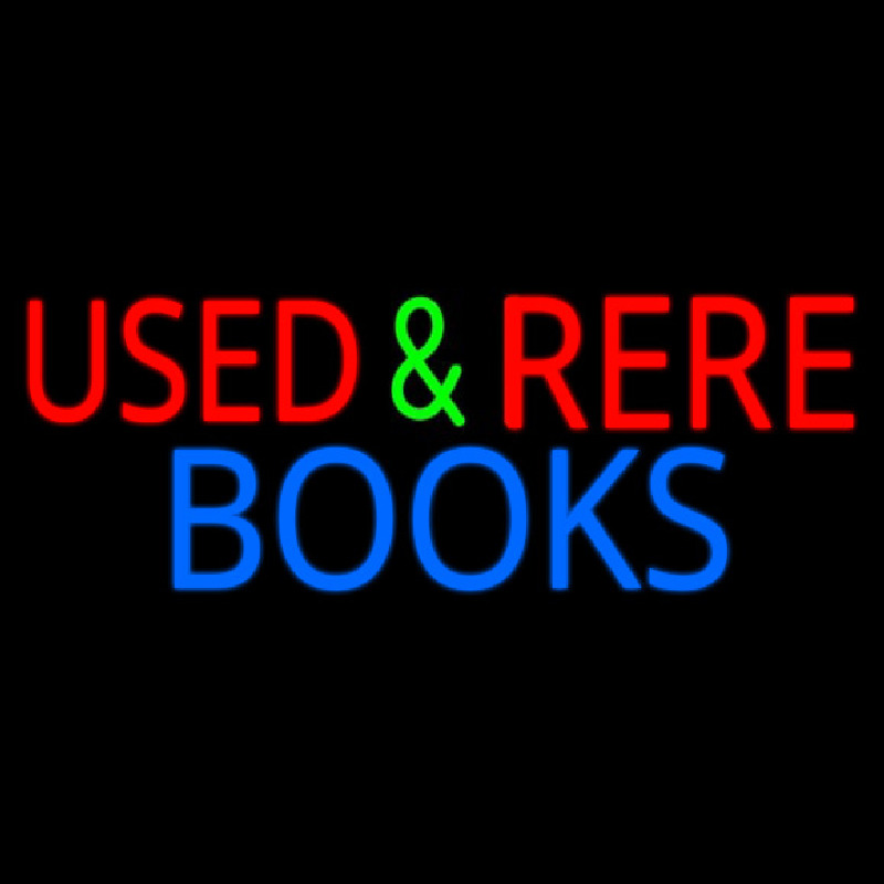 Custom Used And Rare Books Neon Sign USA