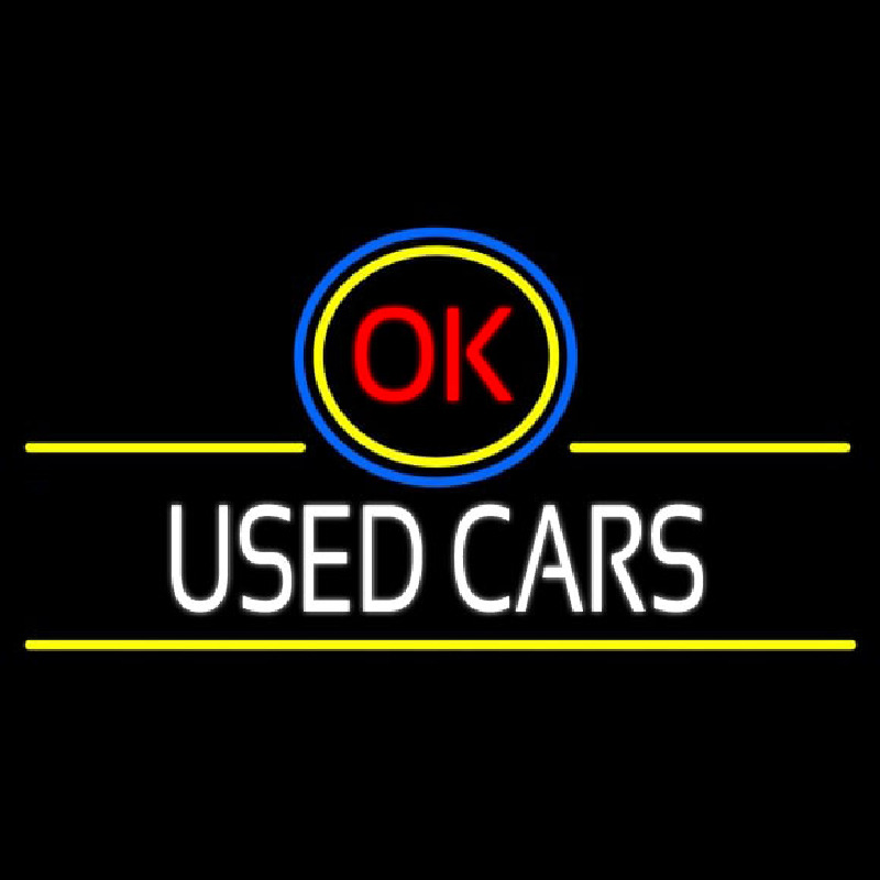 Custom Used Cars Neon Sign USA