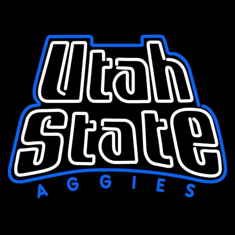 Custom Utah State Aggies Wordmark 1996 2011 Logo Ncaa Neon Sign Neon Sign USA