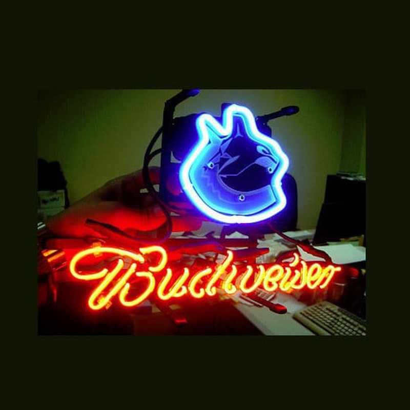 Custom Vancouver Canucks Budweiser Football Neon Light Sign Neon Sign USA