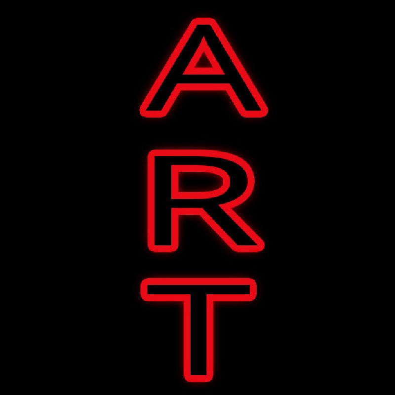 Custom Vertical Double Stroke Art 1 Neon Sign USA