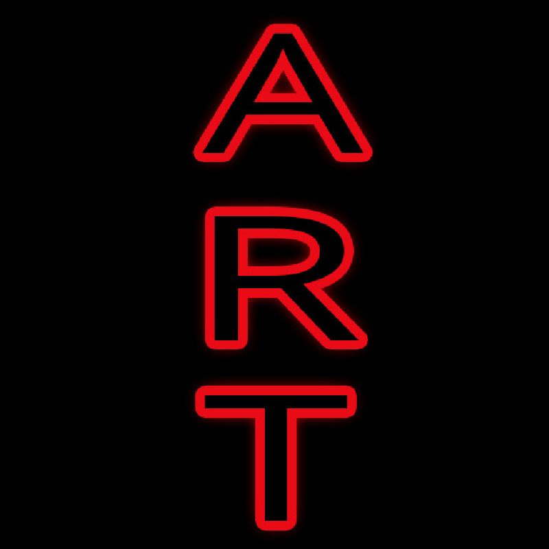 Custom Vertical Double Stroke Art Neon Sign USA