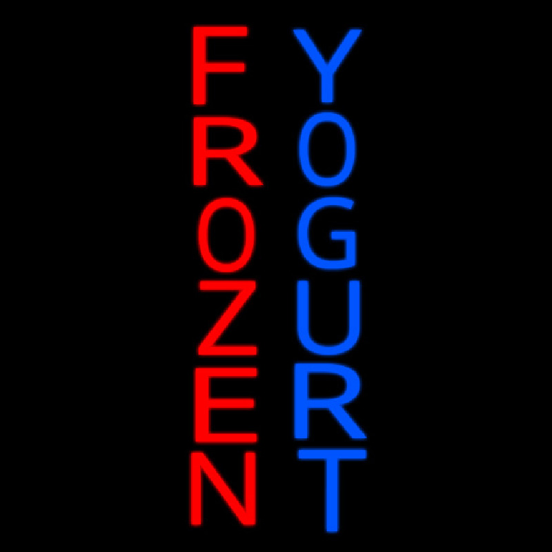 Custom Vertical Frozen Yogurt Neon Sign USA