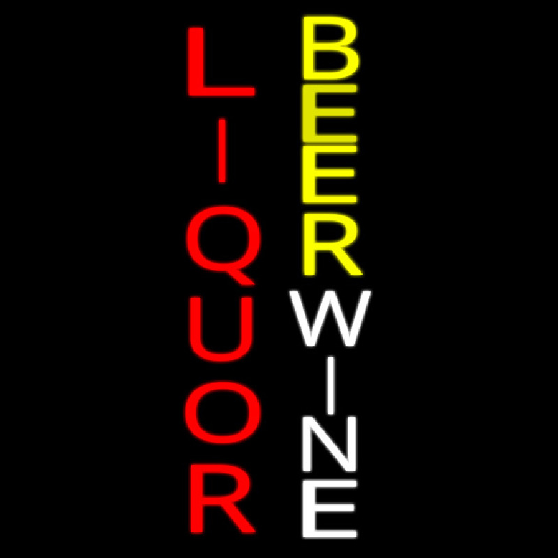 Custom Vertical Liquor Beer Wine Neon Sign USA