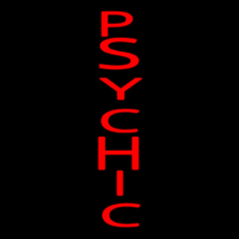 Custom Vertical Red Psychic Neon Sign USA