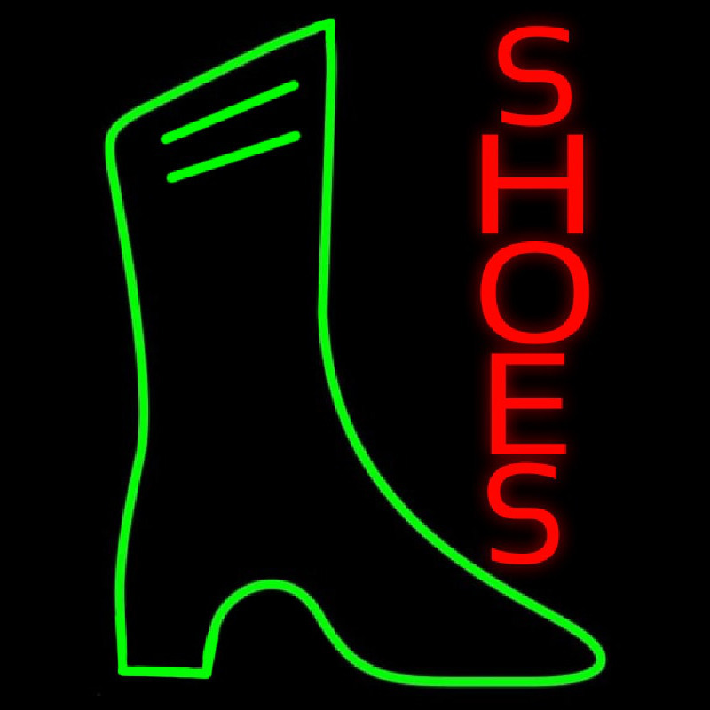Custom Vertical Red Shoes Neon Sign USA