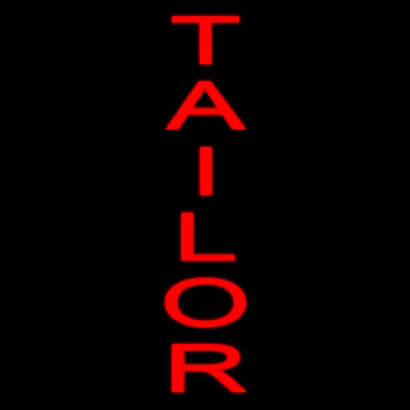 Custom Vertical Red Tailor Neon Sign USA