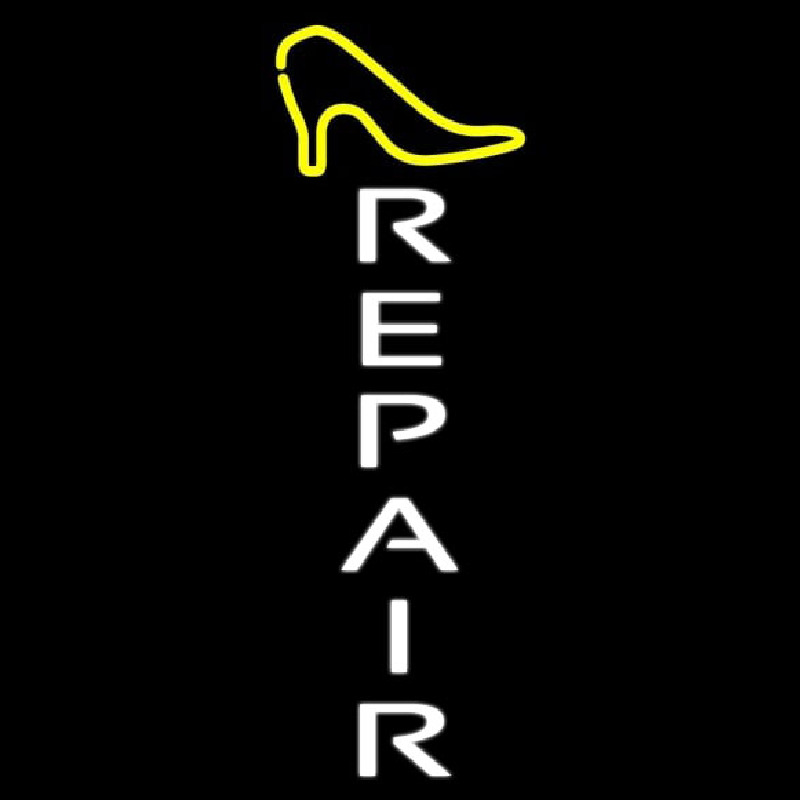 Custom Vertical Shoe Repair Neon Sign