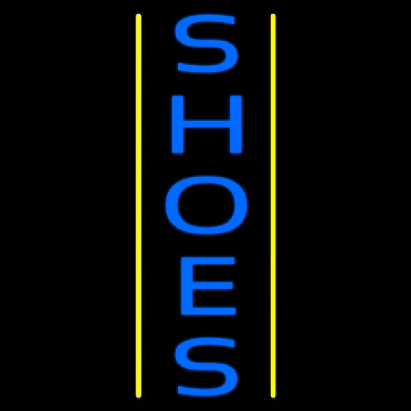 Custom Vertical Shoes Yellow Line Neon Sign USA
