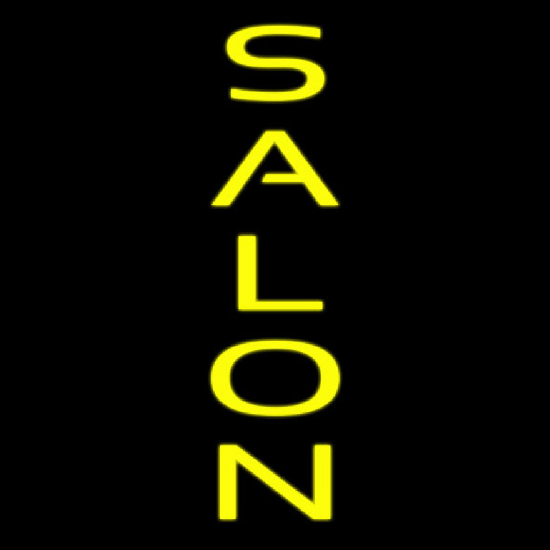 Custom Vertical Yellow Salon Neon Sign USA