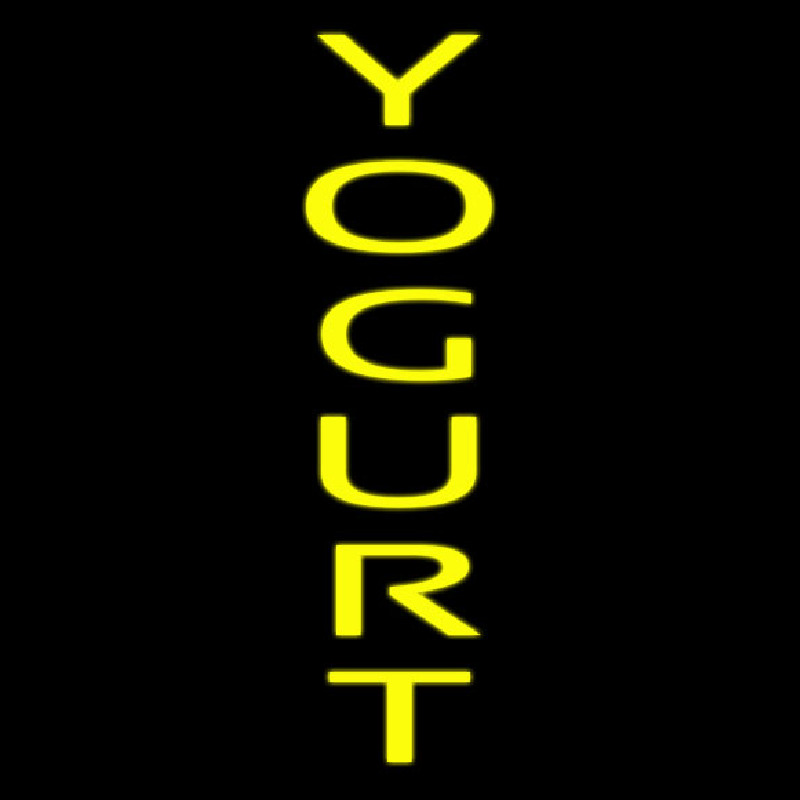 Custom Vertical Yellow Yogurt Neon Sign USA