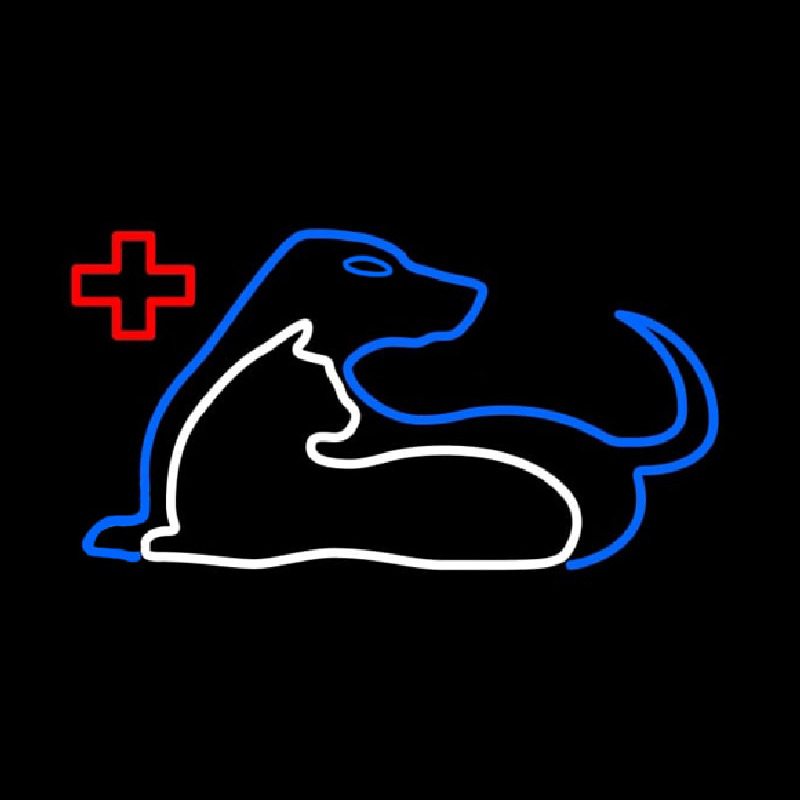 Custom Vet Cat Dog Logo Neon Sign USA