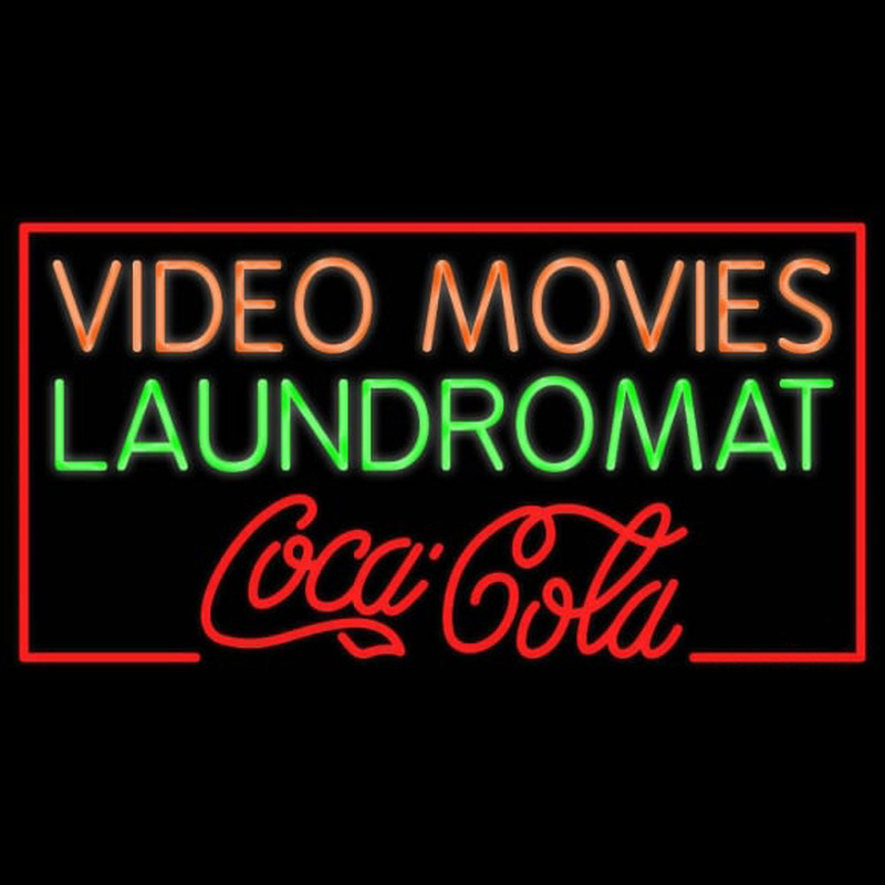 Custom Video Movies Laundromat Coca Cola Real Neon Tube Neon Sign USA