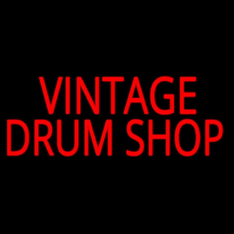 Custom Vintage Drum Shop 1 Neon Sign USA
