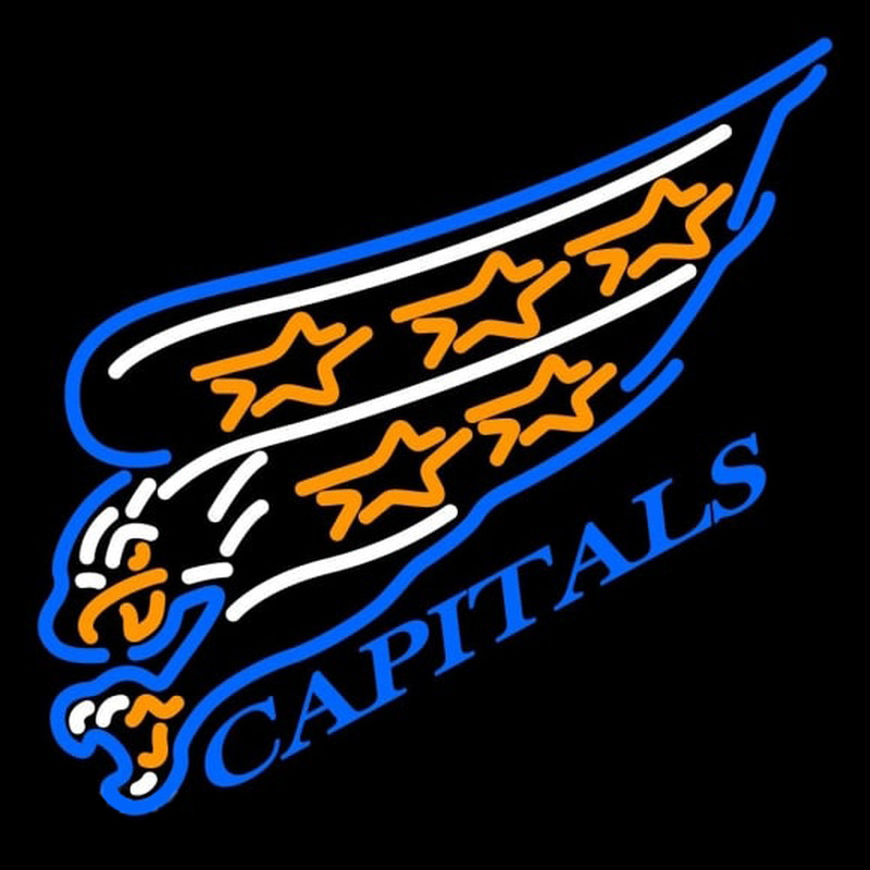 Custom Washington Capitals Primary 1995 96 2001 02 Logo NHL Neon Sign Neon Sign USA