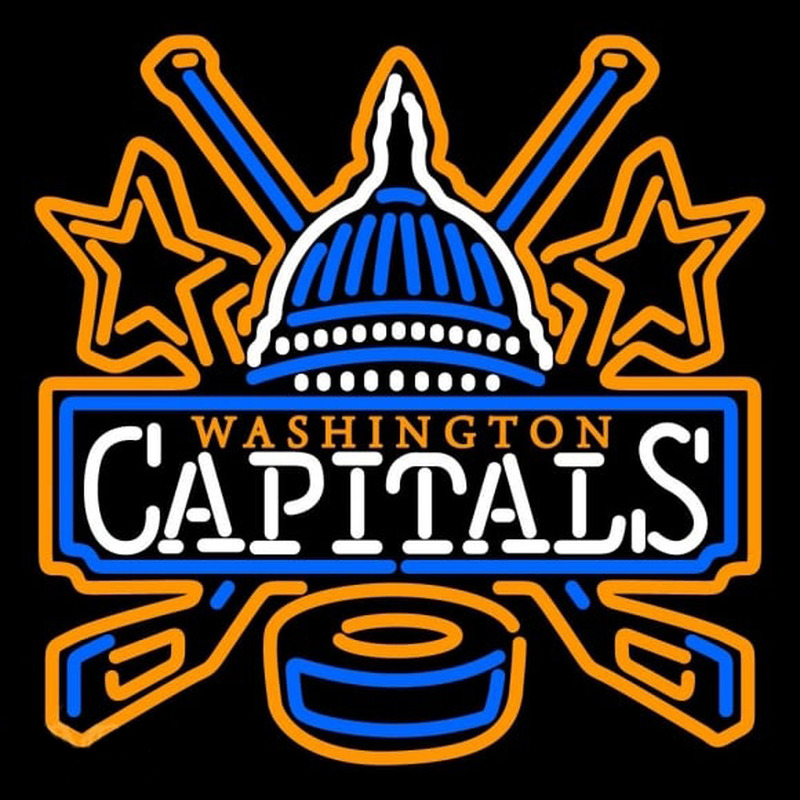 Custom Washington Capitals Primary 2002 03 2006 07 Logo NHL Neon Sign Neon Sign USA