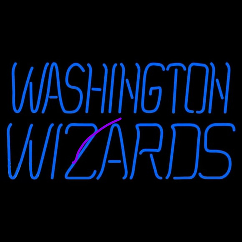Custom Washington Wizards Wordmark 2011 2012 Pres Logo NBA Neon Sign Neon Sign USA