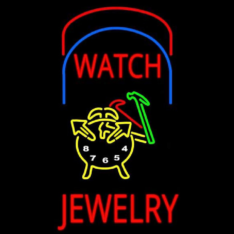 Custom Watch Jewelry Logo Neon Sign USA