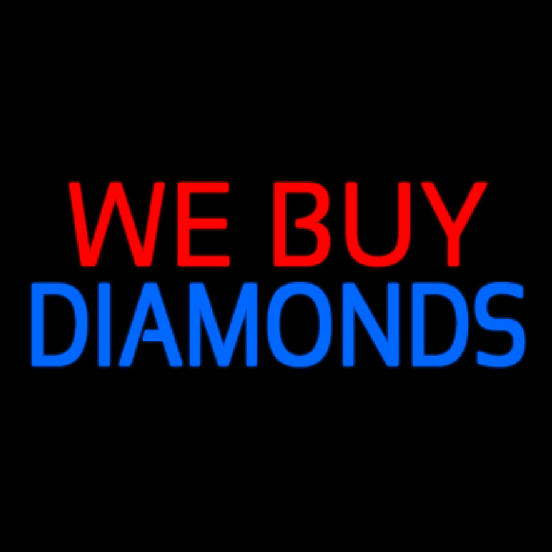 Custom We Buy Diamonds Neon Sign USA