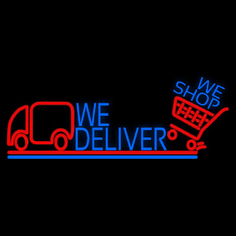 Custom We Deliver With Van Neon Sign USA